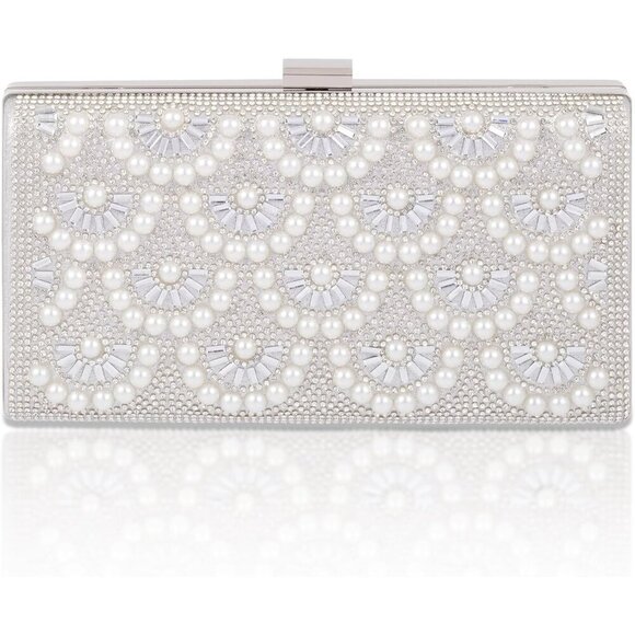 🆕Women’s Silver Satin Fashion Evening Handbag Clutch Purse for Party Event - Picture 3 of 7